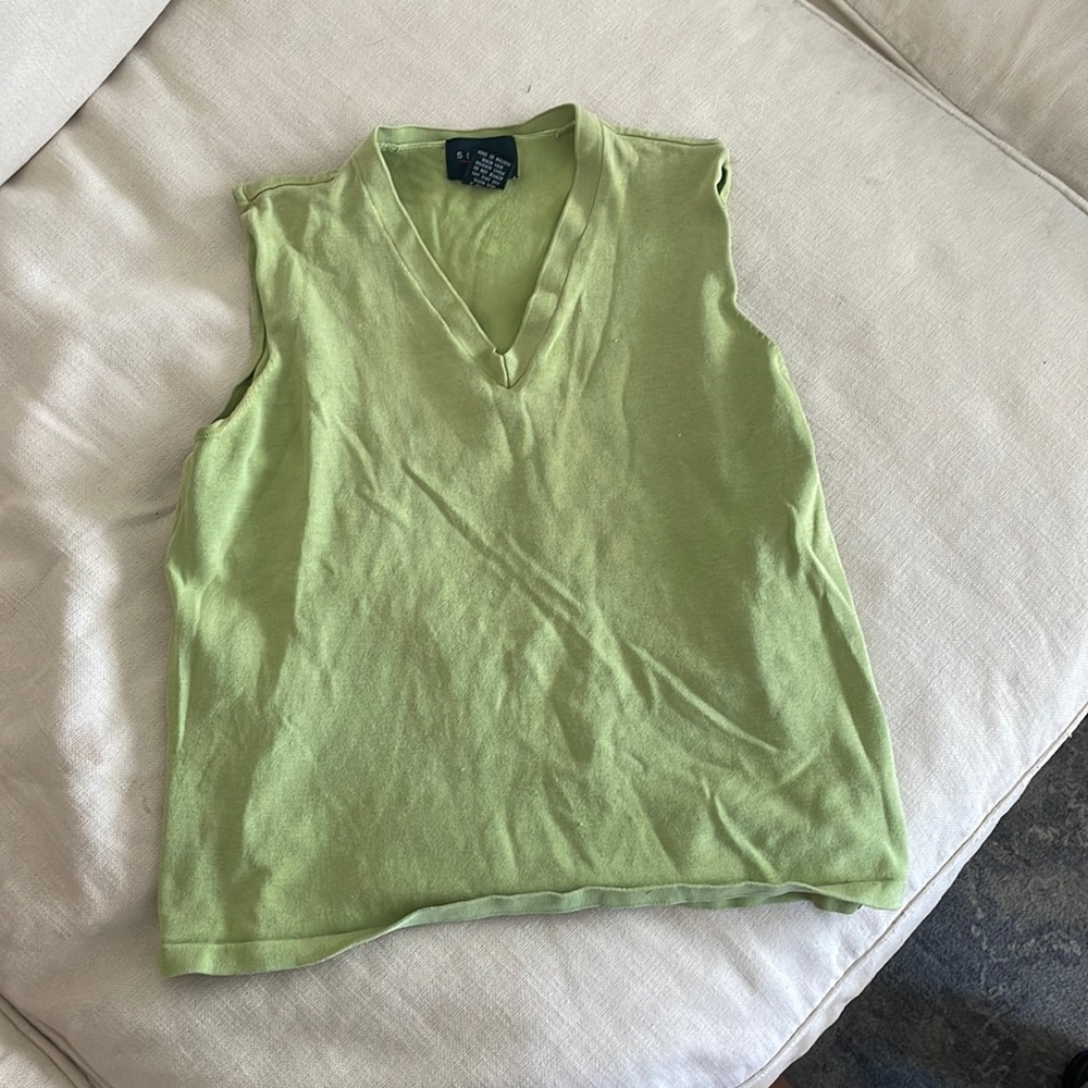 Vintage green cutoff tank